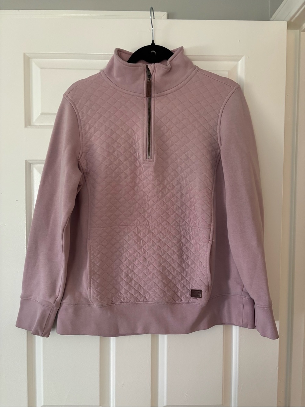 L.L. Bean Quilted Half-Zip Sweatshirt in Dusty Rose - Size M - Like New